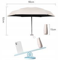 Parasol Składany Przeciwdeszczowy Podróżny Lekki Parasolka
