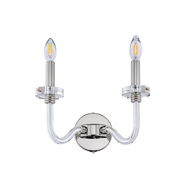 Industrialna lampa ścienna Hampton 8155 świecznikowa srebrna hol zdjęcie 1