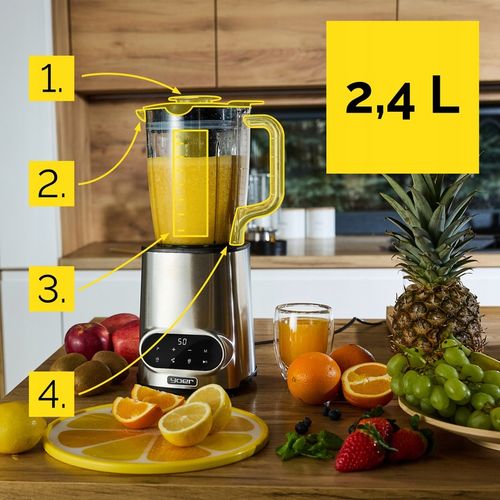 Blender kielichowy automatyczny Yoer 2,4L 2200W Tritan +INOX +Sito do na Arena.pl
