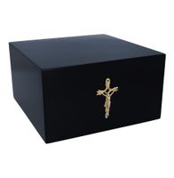 Katolicka czarna urna na prochy