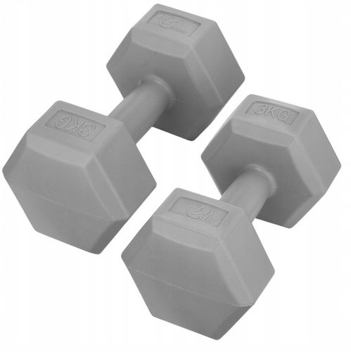 Zestaw Hantli Hantle Bitumiczne Ciężarki do Ćwiczeń Fitness Siłownia 2x 3kg na Arena.pl