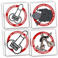 NAKLEJKI KARNE WLEPKI DO WYBORU 100 szt