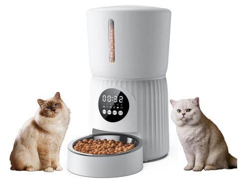 Automatyczny Podajnik Karmy Dla Kota Psa Dozownik Timer Miska 4L Biały na Arena.pl