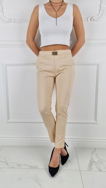 #ELEGANCKIE DAMSKIE SPODNIE - GUMKA 7/8 - FREESIA# zdjęcie 5