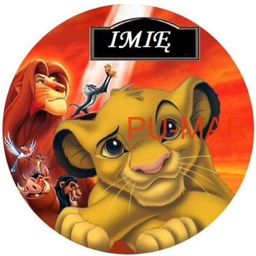 Opłatek na tort KRÓL LEW Timon Pumba Bajka Postać na Arena.pl