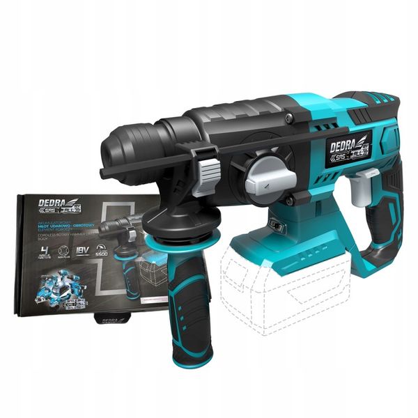 DEDRA MŁOTOWIERTARKA UDAROWA AKUMULATOROWA MŁOT 18V 1,8J SAS+ALL DED7048 zdjęcie 4