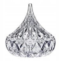 Szklana Cukiernica Kryształowa z Pokrywką 12.5cm - Elegancka Bombonierka