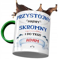 Kubek Zielony Dla Adama Kolegi Męża Prezent Z Nadrukiem Ze Zdjęciem