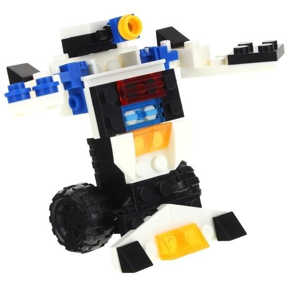 Klocki Konstrukcyjne 2w1 Auto Policyjne Robot zdjęcie 4