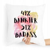 Prezent Poduszka Dla Bankiera Bankier Badass Z Nadrukiem Ze Zdjęciem