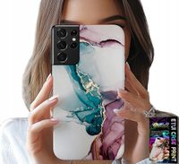 ETUI DO SAMSUNG GALAXY S21 Ultra - ELEGANCKI MARMUREK MODNY KOBIECY CASE