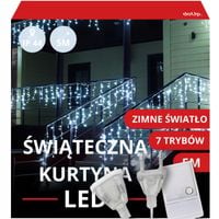 girlanda led 5m 150 lampek kurtyna na taras zewnętrzna świąteczna