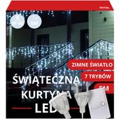 girlanda led 5m 150 lampek kurtyna na taras zewnętrzna świąteczna