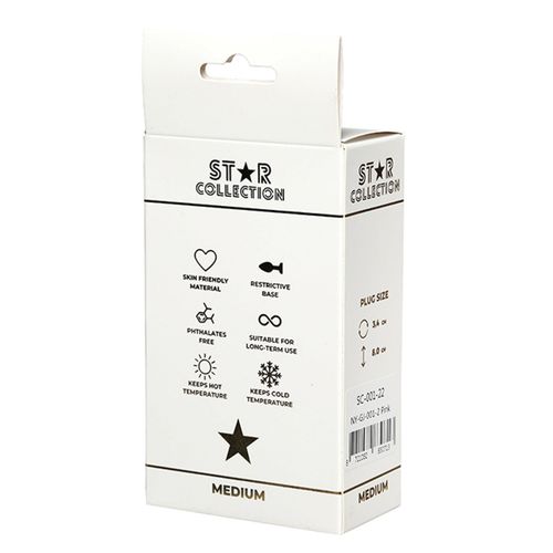 Star Collection - Pink Silicone Anal Plug M - Pink Stone na Arena.pl