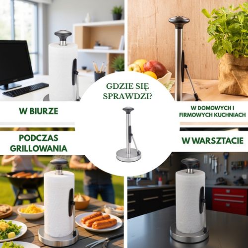 stojak stalowy na ręczniki papierowe kinghoff kh-1955 na Arena.pl