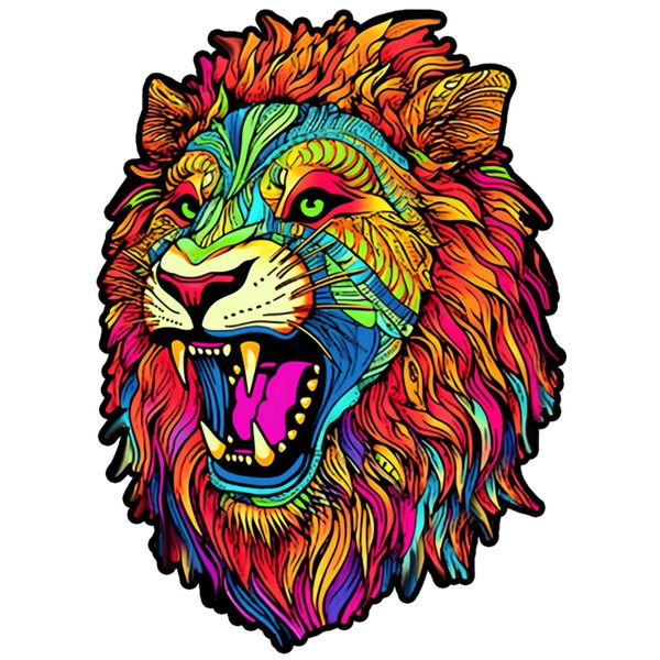 Puzzle drewniane dla dorosłych i dzieci lew A4 150 elementów zdjęcie 2