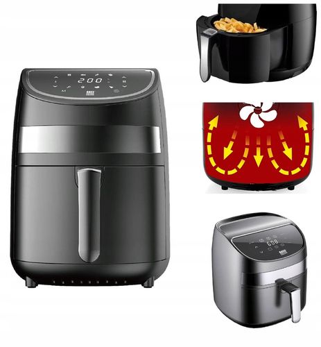 FRYTKOWNICA BEZTŁUSZCZOWA 3,7L termoobieg regulacja temper. timer AIR FRYER na Arena.pl