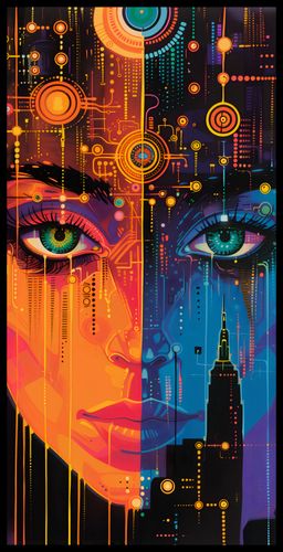 Plakat 50x100cm Cyfrowa Psyche na Arena.pl