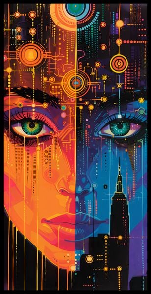 Plakat 50x100cm Cyfrowa Psyche zdjęcie 2