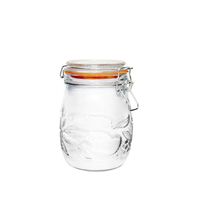 SŁOIK SZKLANY KLIPSEM KLAMRĄ WEK ART SYPKIE DŻEM 0,75 L