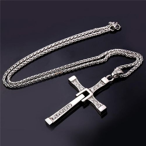 Naszyjnik KRZYŻ VIN DIESEL TORETTO18K STAL SREBRNY na Arena.pl