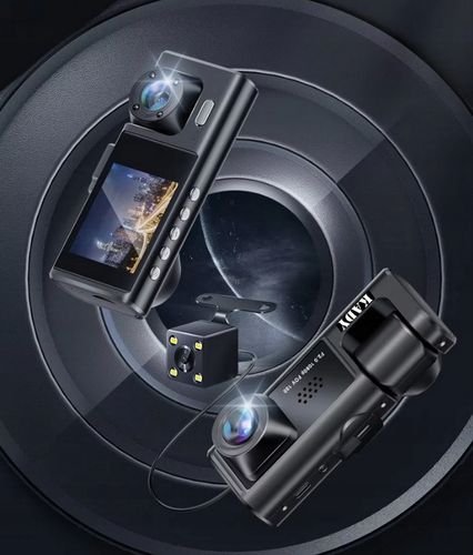 KAMERA SAMOCHODOWA WIDEOREJESTRATOR KADY FULL HD 3 KMAERY DO TAXI/UBER/BOLT na Arena.pl