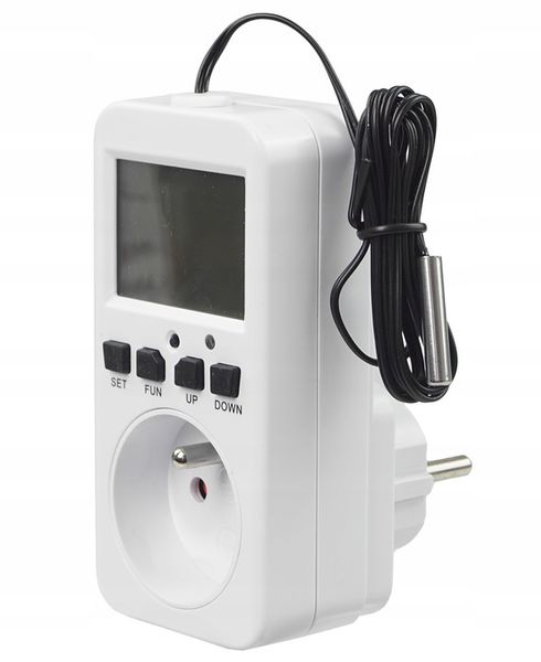 TERMOSTAT TIMER CYFROWY REGULATOR TEMPERATURY GNIAZDO SIECI 230V max. 3680W zdjęcie 6