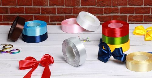 Tasiemki satynowe ZESTAW 10 rolek wstążki 25 mm na Arena.pl