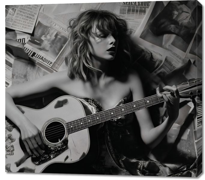 Obraz 100x90cm Młoda Gitarzystka zdjęcie 1