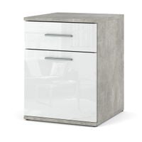 Szafka Nocna Do Sypialni Nakastlik Stolik 1 Szuflada Beton Biały Połysk