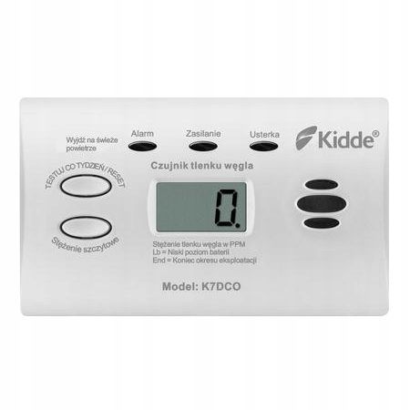 CZUJNIK CZADU Kidde K7DCO WYŚWIETLACZ LCD 10 LAT na Arena.pl