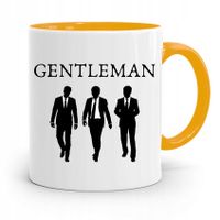 Kubek Prezent Żółty Dla Chłopaka Gentleman Z Nadrukiem Ze Zdjęciem