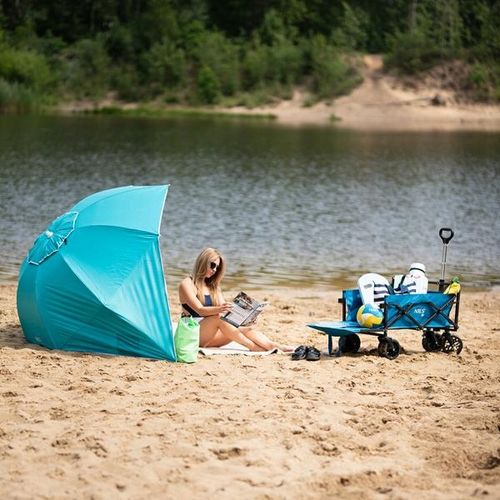 Parasol ogrodowy 190cm plażowy funkcjonalny 2w1 parawan osłona przed UV na Arena.pl