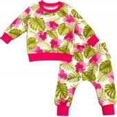 KOMPLET Bluza + Spodnie DRES kwiaty 92 KLEKLE