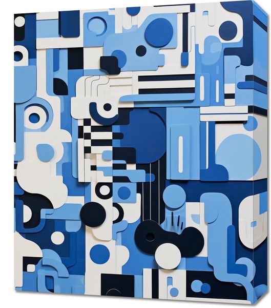 Obraz 50x60cm Niebieski Labirynt zdjęcie 1