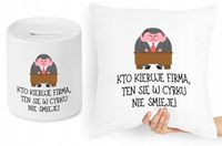 Dla Prezesa Zestaw Poduszka + Skarbonka Prezent Z Nadrukiem Ze Zdjęciem