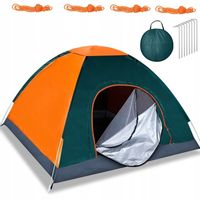 TURYSTYCZNY NAMIOT SAMOROZKŁADAJĄCY 4 OSOBOWY AUTOMATYCZNY KEMPINGOWY LEKKI