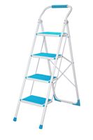 Drabina składana domowa drabinka 4 stopniowa z półką do 150 kg uniwersalna