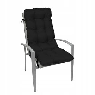 Poduszka na krzesło ogrodowe leżak 48x48x75 czarny