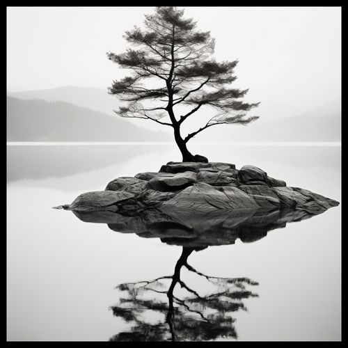 Plakat 50x50cm Samotne Drzewo na Arena.pl