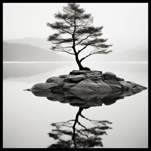 Plakat 50x50cm Samotne Drzewo zdjęcie 2