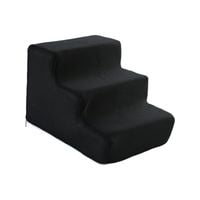 SCHODKI DLA PSA DO WCHODZENIA PODEST 3 STOPNIE CZARNE RAMPA 30 CM