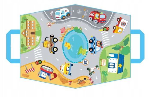 Pluszowe AUTKA miękkie z napędem 4 auta MATA PODKŁADKA ulice TORBA na Arena.pl