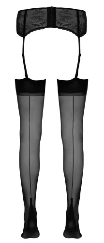 cottelli legwear pończochy czarne z ozdobnym szwem 15 den klasyczne na Arena.pl