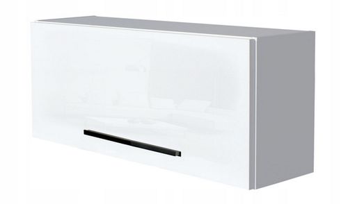 Szafka łazienkowa 80 x 40 cm / biała / biały połysk / wisząca / do łazienki na Arena.pl