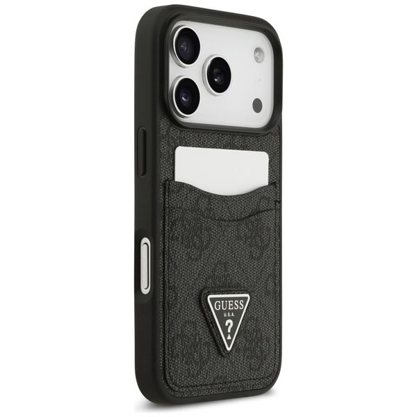 Etui Guess 4G Double Card Triangle do iPhone 17 Pro czarny zdjęcie 4