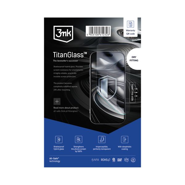 all-safe - aio titanglass phone dry fitting 5 pcs zdjęcie 1