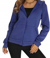 Damska bluza dresowa z kapturem rozpinana XL niebieska