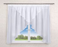 Firana gotowa 600x120, 2 szpice,woal,lamówka