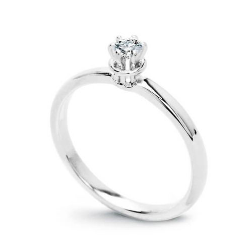piękny pierścionek zaręczynowy z diamentem 0.15ct na Arena.pl